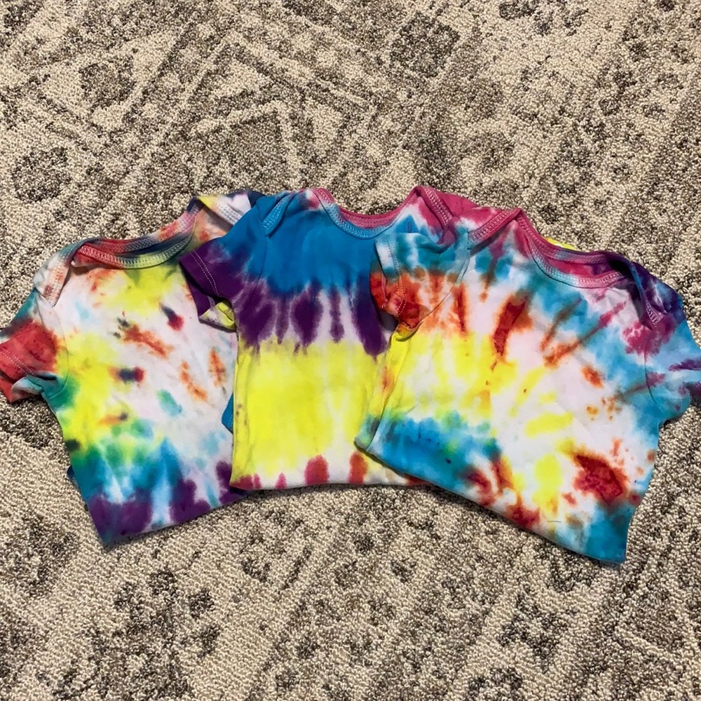 Tie dye onesies